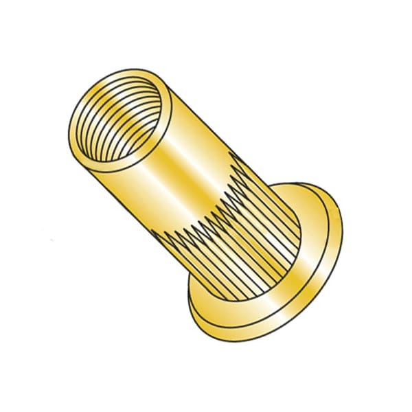 Newport Fasteners Rivet Nut, M5-0.80 Thread Size, 10.16mm Flange Dia., 14.48mm L, Steel, 2000 PK 102194 - main